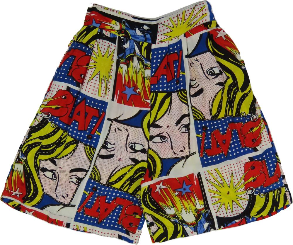 Vintage M-Maybe Roy Lichtenstein Avant Garde Comic Pop Art All Over Print Shorts
